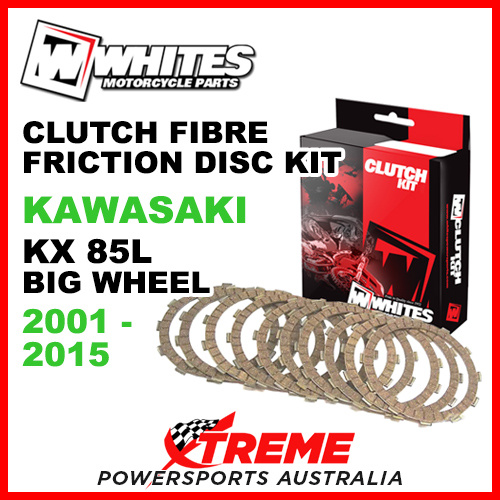 Whites Kawasaki KX85L Big Wheel 2001-2015 Clutch Fibre Friction Disc Kit