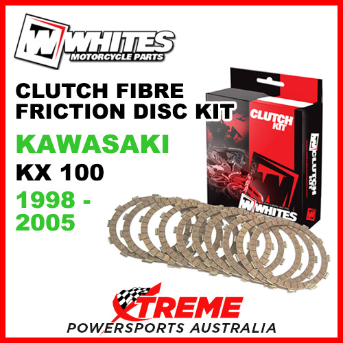 Whites Kawasaki KX100 KX 100 1998-2005 Clutch Fibre Friction Disc Kit