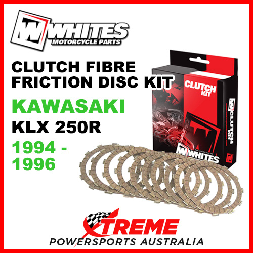 Whites Kawasaki KLX250R KLX 250R 1994-1996 Clutch Fibre Friction Disc Kit