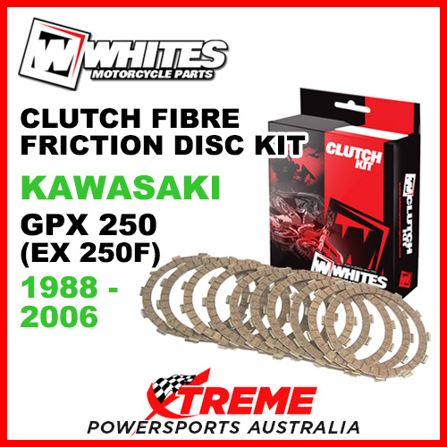 Whites Kawasaki GPX250 EX250F 1988-2006 Clutch Fibre Friction Disc Kit