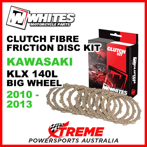 Whites Kawasaki KLX140L Big Wheel 2010-2013 Clutch Fibre Friction Disc Kit
