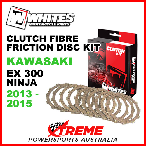 Whites Kawasaki EX300 EX 300 Ninja 2013-2015 Clutch Fibre Friction Disc Kit