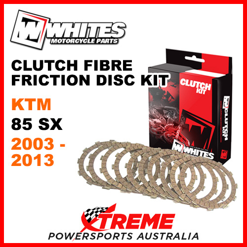 Whites KTM 85SX 85 SX 2003-2013 Clutch Fibre Friction Disc Kit