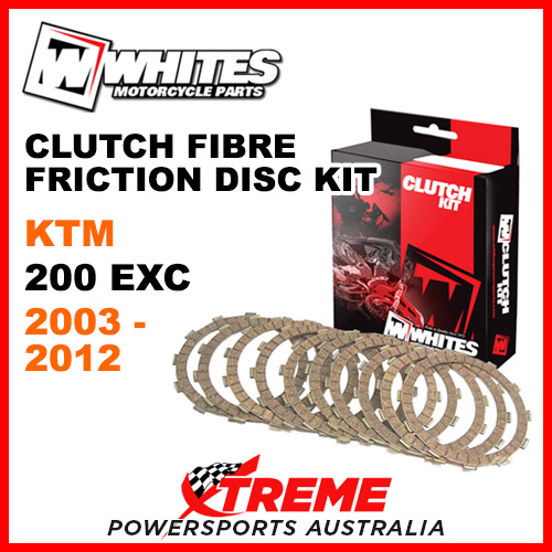 Whites KTM 200EXC 200 EXC 2003-2012 Clutch Fibre Friction Disc Kit