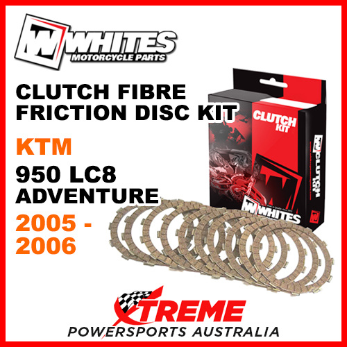 Whites KTM 950 LC8 Adventure 2005-2006 Clutch Fibre Friction Disc Kit