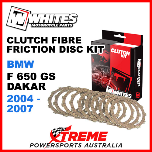 Whites BMW F650GS F650 GS Dakar 2004-2007 Clutch Fibre Friction Disc Kit