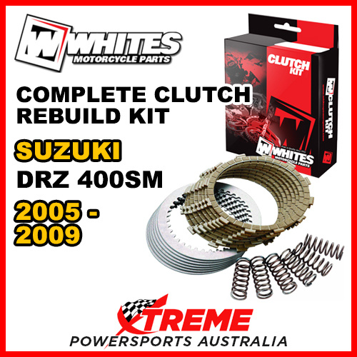 Whites For Suzuki DRZ400SM DRZ 400SM 2005-2009 Complete Clutch Rebuild Kit