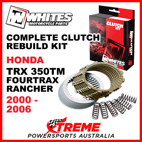 Whites Honda TRX350TM Fourtrax Rancher 2000-2006 Complete Clutch Rebuild Kit