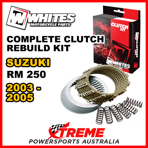 Whites For Suzuki RM250 RM 250 2003-2005 Complete Clutch Rebuild Kit