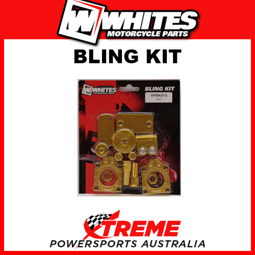 Whites For Suzuki RMZ450 RM-Z450 2007-2017 Gold Alloy Bling Kit MX WPBKS1G