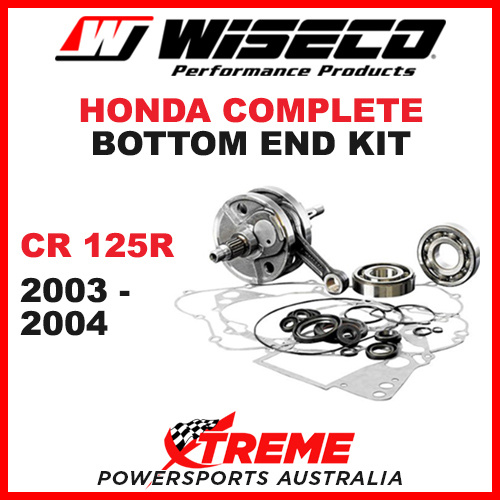 Wiseco Complete Bottom End Kit CR125R 03-04 Crankshaft Gasket Bearing Seals
