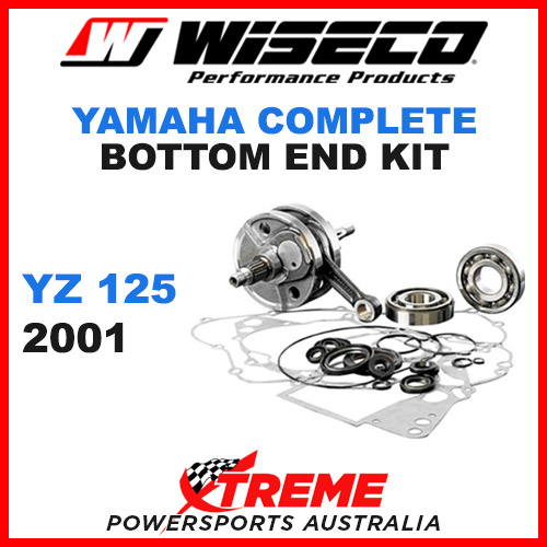 Wiseco Complete Bottom End Kit YZ125 2001 Crankshaft Gasket Bearing Seals