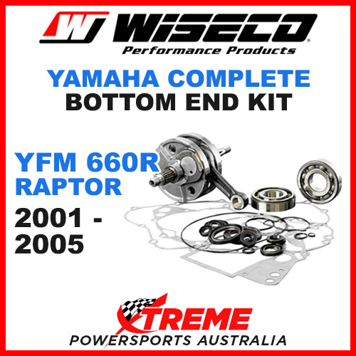 Wiseco Bottom End Kit YFM660R Raptor 01-05 Crankshaft Gasket Bearing Seals