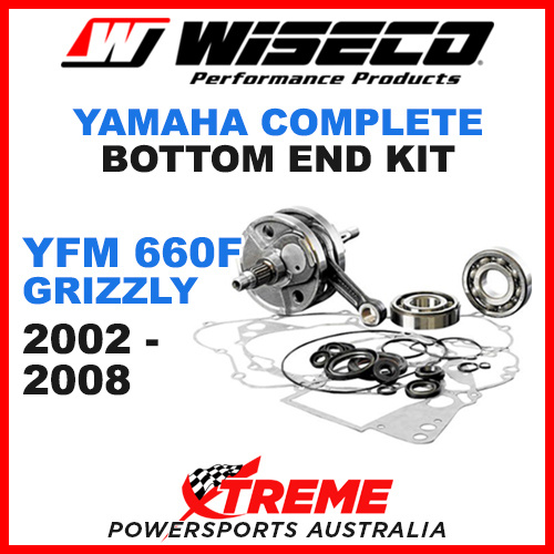 Wiseco Bottom End Kit YFM660F Grizzly 02-08 Crankshaft Gasket Bearing Seals