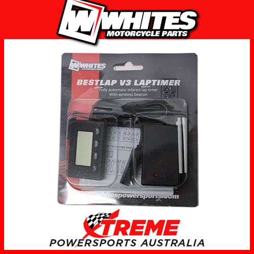 Whites Motorcycle Track Day Race Lap Timer Infrared w/ Wireless Beacon Non-GPS WPLTV3
