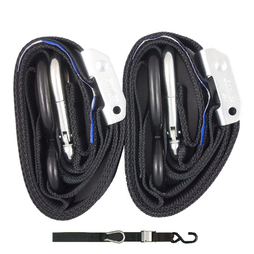 GORILLAS GRIP MX PWC ATV TIE DOWNS 38mm SOFT LOOP & SNAP HOOK BLACK