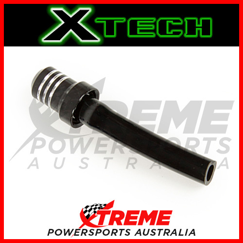 Xtech Motorcycle Black Gas Tank Alloy Breather Fuel Vent With Hose For Fuel Cap