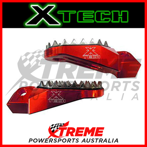 Honda CR125 2002 Onwards Red Comp Footpegs Xtech XTMFPH021 MX Motocross