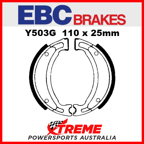 EBC Rear Grooved Brake Shoe Yamaha TT-R 50 2006-2008 Y503G