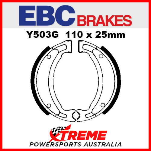 EBC Rear Grooved Brake Shoe Yamaha TT-R 110 E 2008-2015 Y503G
