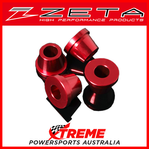Zeta Kawasaki KX250 96-and up Red Rubber Killer Solid Cone Bar Mount Bushing Set ZE37-0321