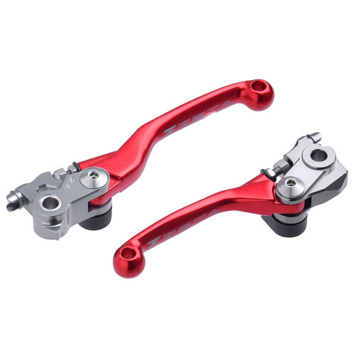 Zeta Red Pivot Clutch & Brake Lever Set for Honda CRF450RX 2021 2022