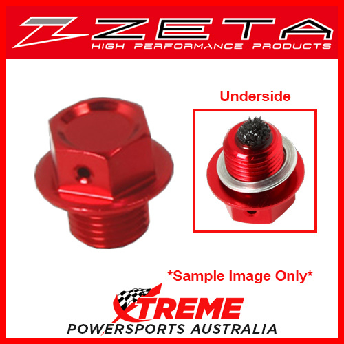 Red Magnetic Drain Bolt M12X15-P1.5 Honda CR125R 2002-2007, Zeta ZE58-1523