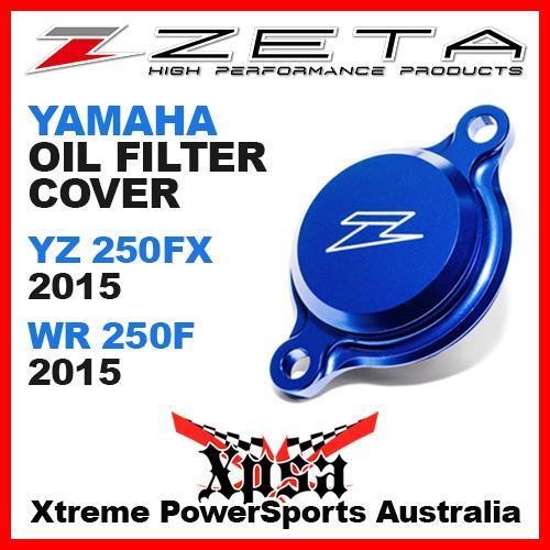 ZETA OIL FILTER COVER BLUE YZ 250FX YZ250FX WR 250F WR250F 2015 ENDURO MOTOCROSS